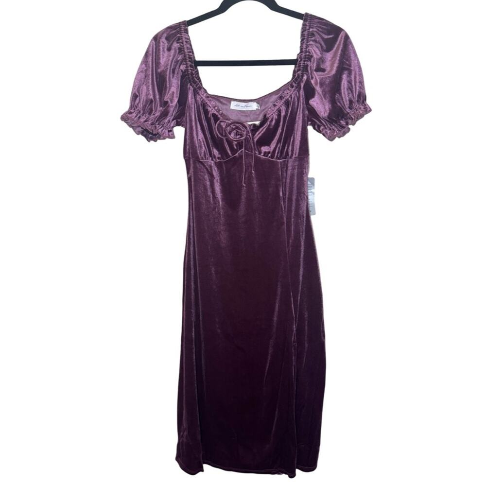 All in Favor Puff Sleeve Crushed Velvet Size S - Picture 3 of 6